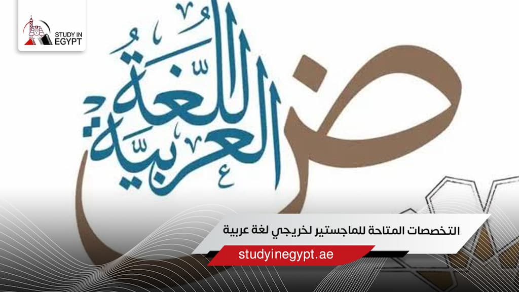 التخصصات المتاحة للماجستير لخريجي لغة عربية